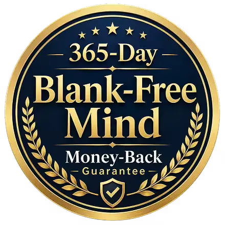CogniFort Plus 365-day 100% money-back guarantee seal